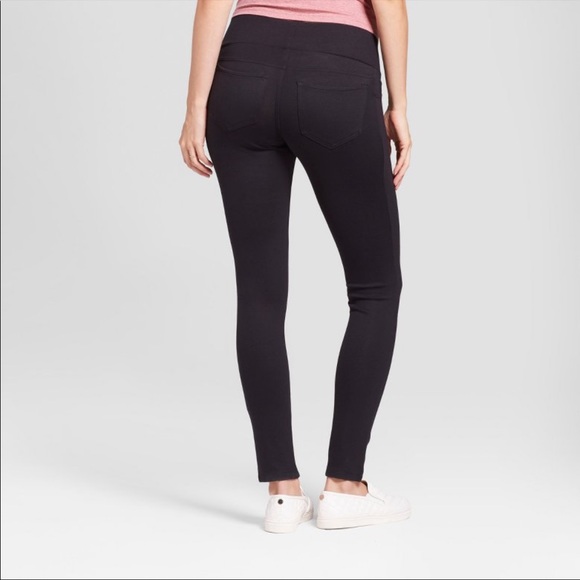 NWT Inset Panel Ponte Maternity Pants - black  XXL - Picture 2 of 4